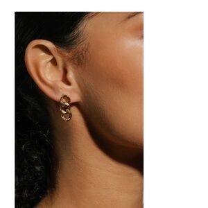 The Perfect Hoop - The Figaro Drop Hoop - 18K triple-layered gold over brass